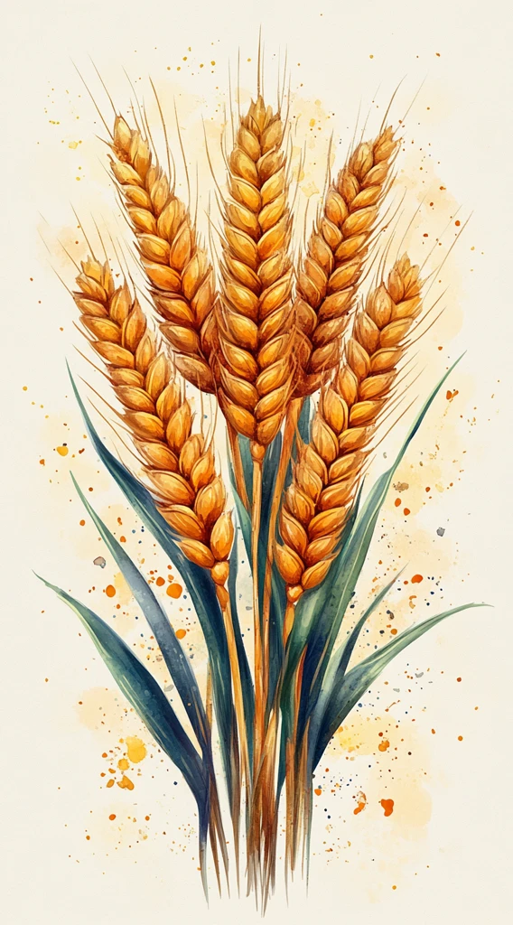 麦穗矢量手绘