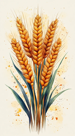 麦穗矢量手绘