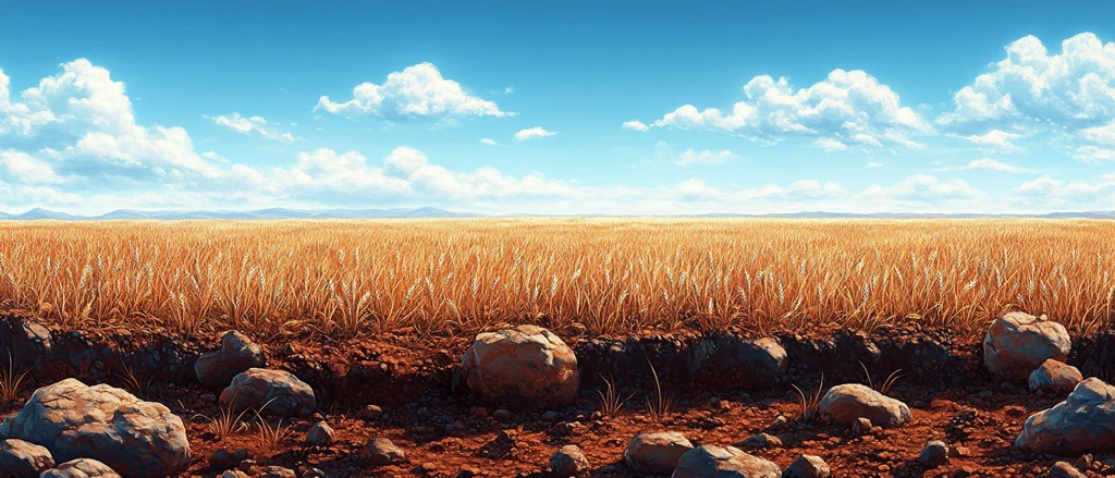 麦田生长黄昏时