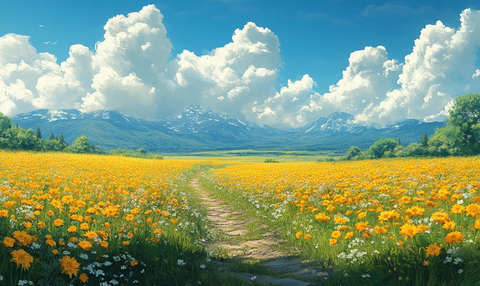 广阔田园风光