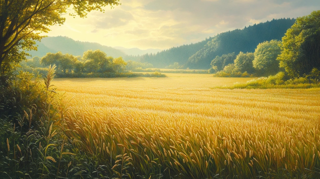 稻谷丰收的季节