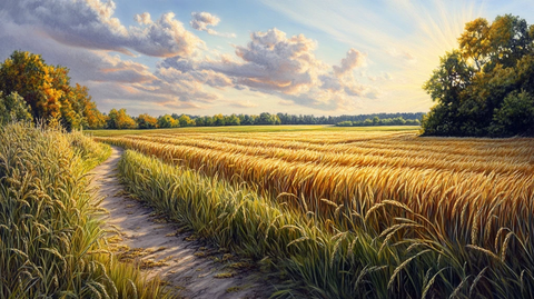 稻谷丰收的季节