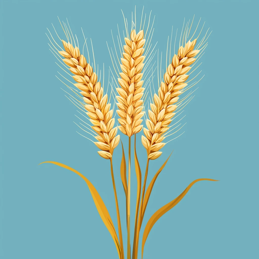 黄色小麦蓝背景