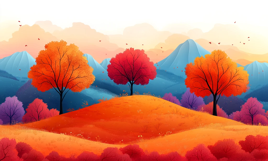 秋日树林背景图