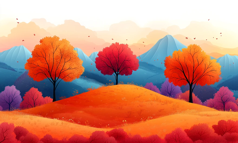 秋日树林背景图