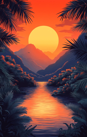 草原河谷设计图