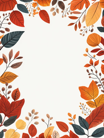 秋日笔记空白页