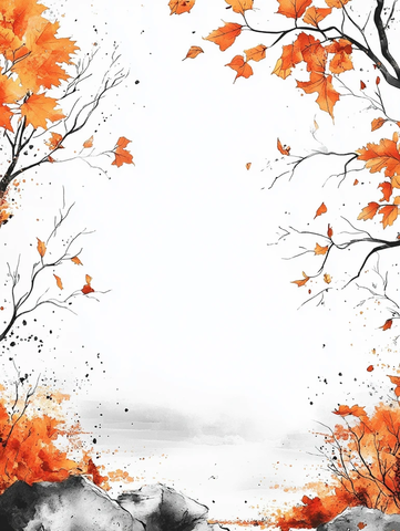 秋日笔记空白页