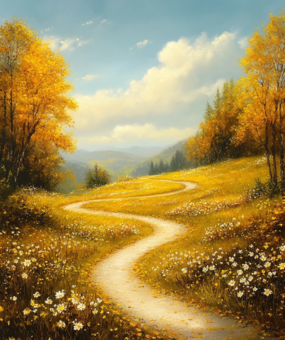 秋叶飘落的小径