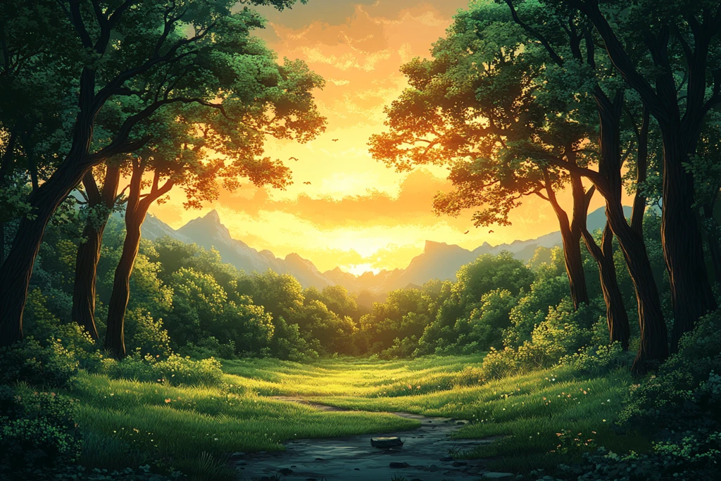 绿色森林矢量图