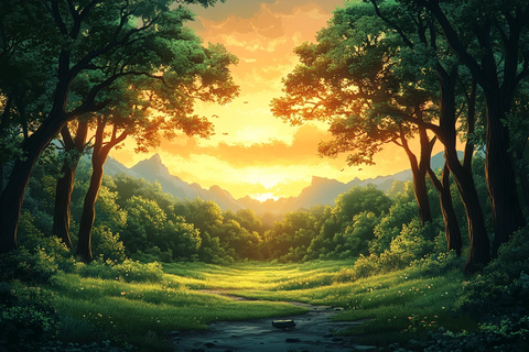 绿色森林矢量图