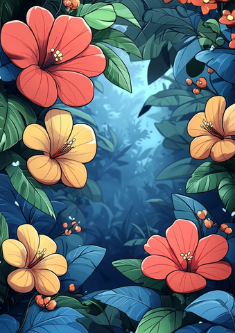 花卉图案毕业证书