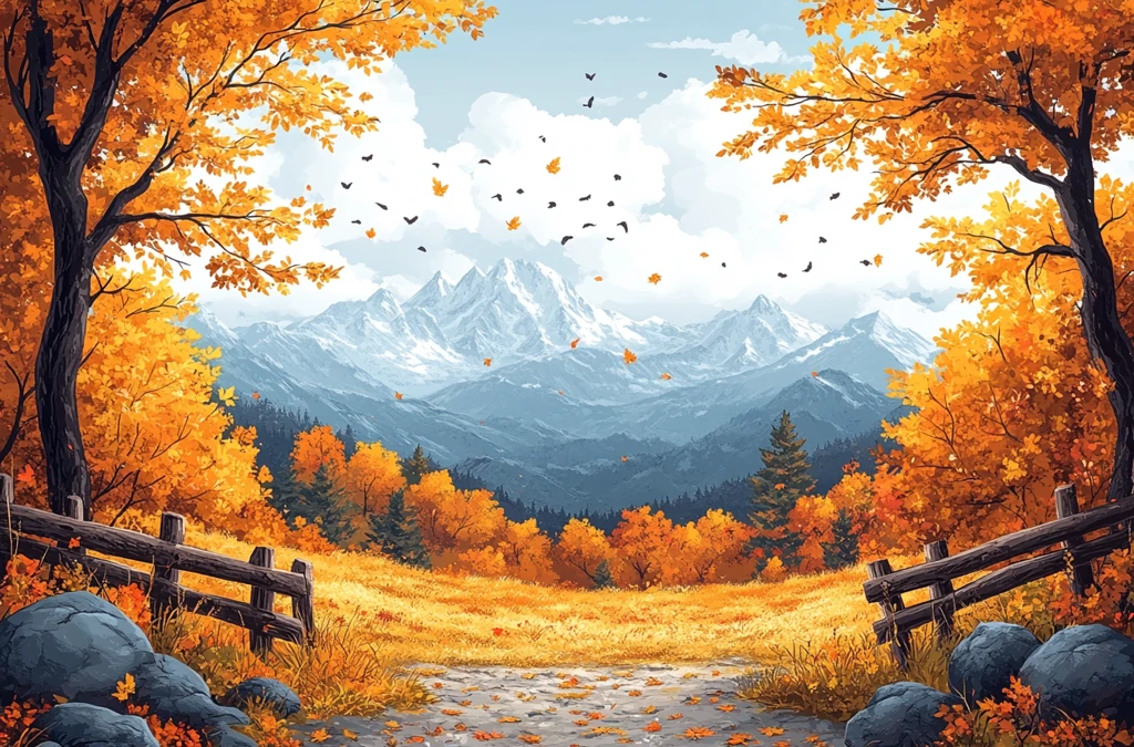 秋叶草原阳光景