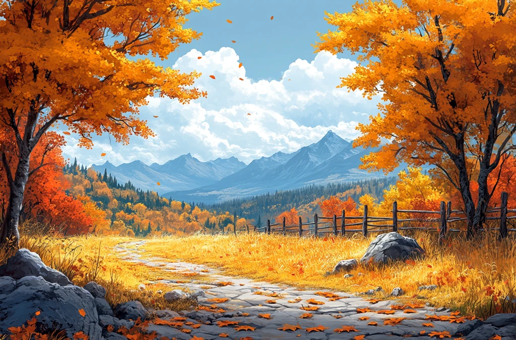 秋叶草原阳光景