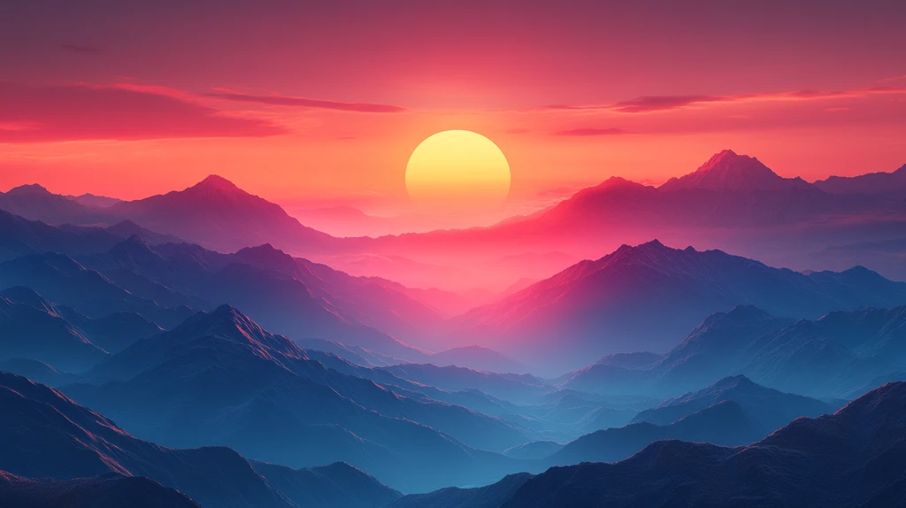 昆仑山秋季夕阳