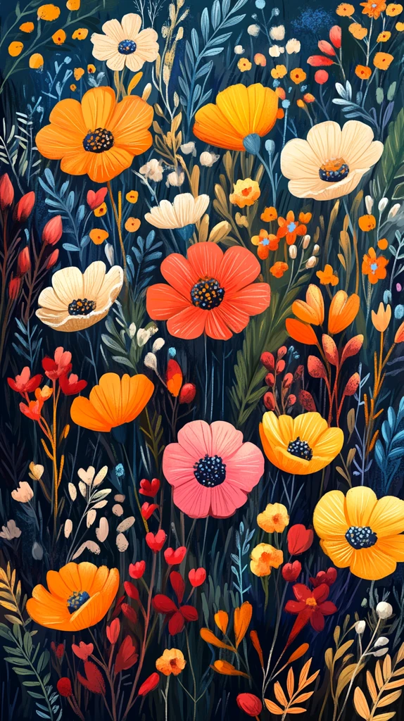 马蒂斯风格花卉画