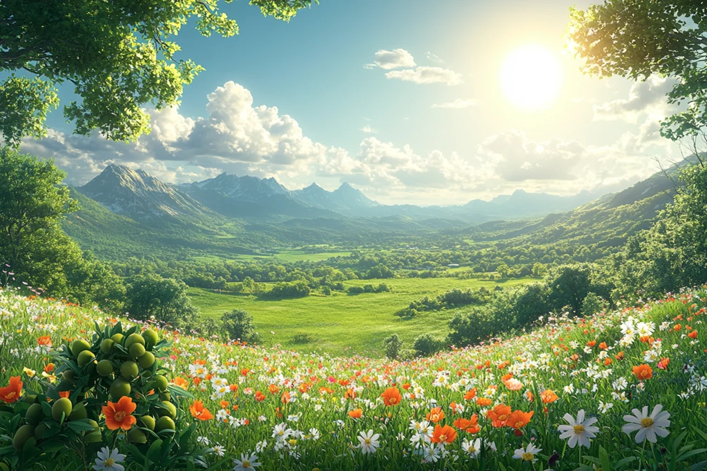 绿色草原橄榄枝