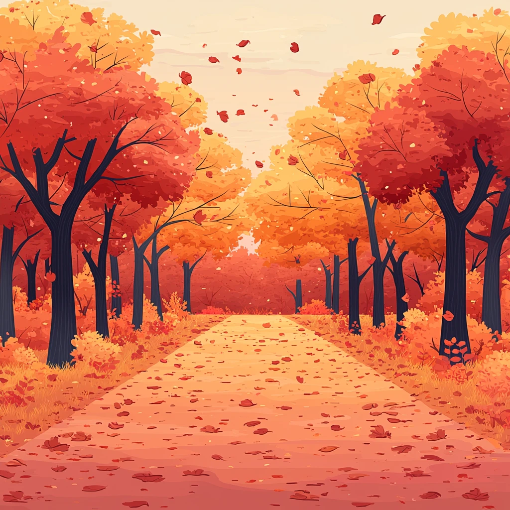 温暖森林卡通背景