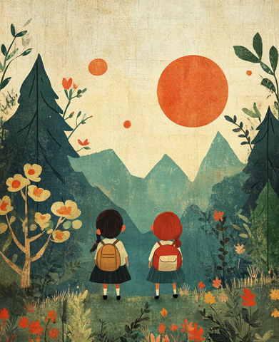 儿童好友背景图