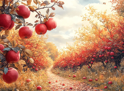 苹果园秋景