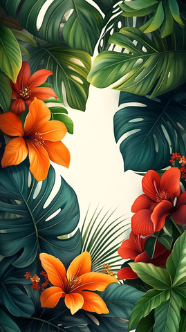 巨叶波西米亚风边框