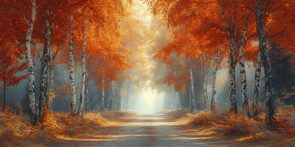 秋林两侧空中间