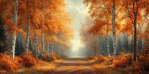 秋林两侧空中间