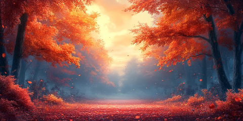 秋林两侧空中间