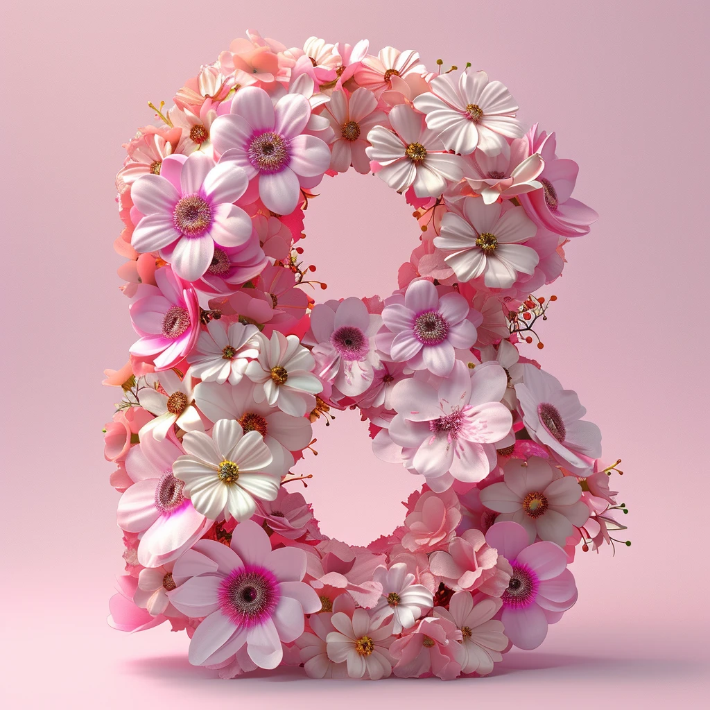 数字八形状花朵