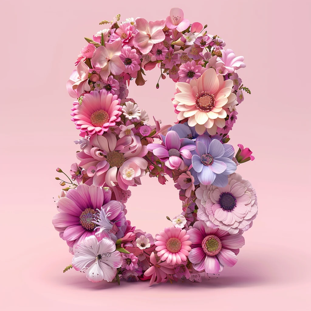 数字八形状花朵