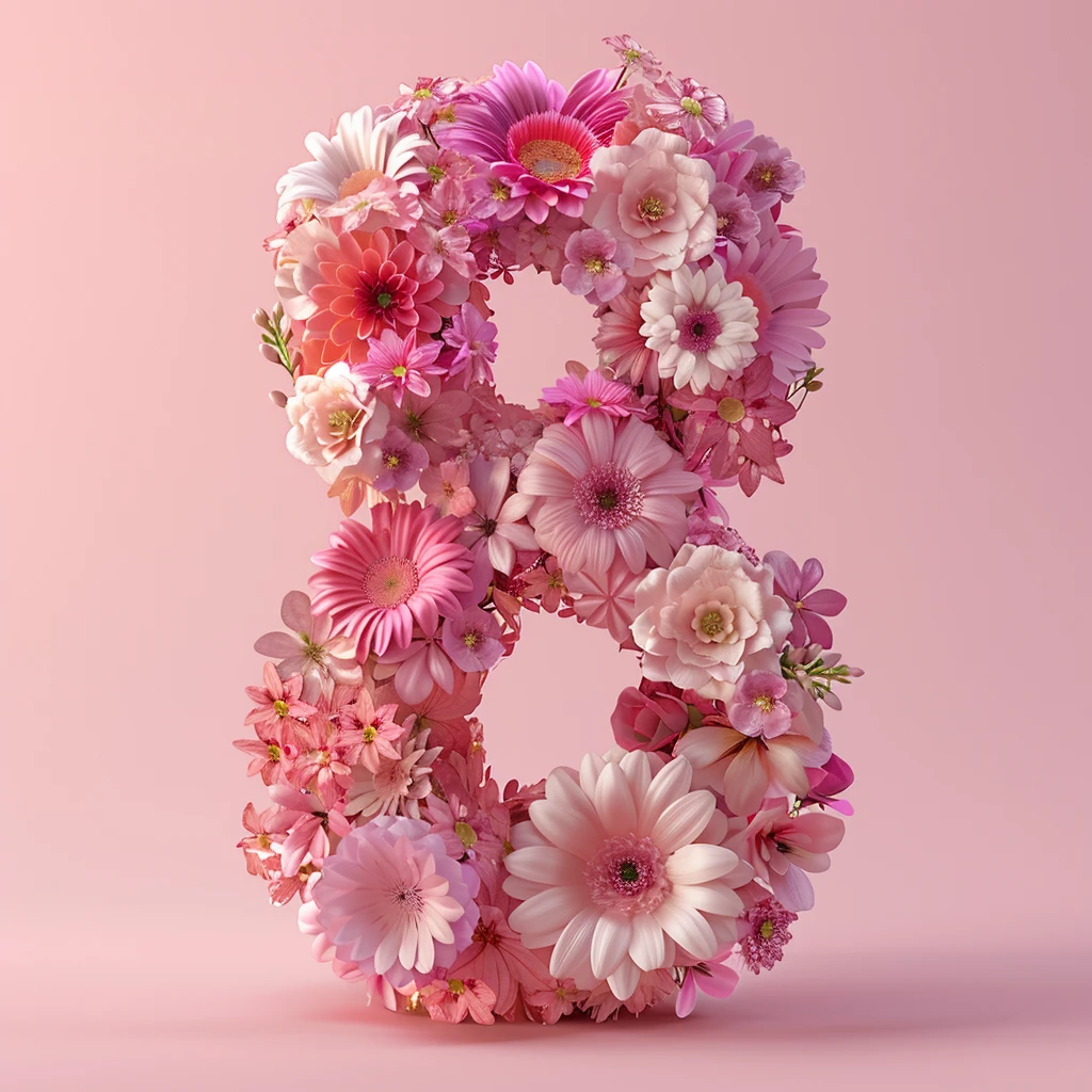 数字八形状花朵