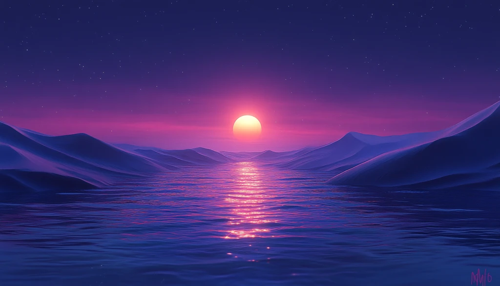 无尽沙丘日暮时