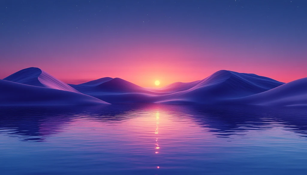 无尽沙丘日暮时