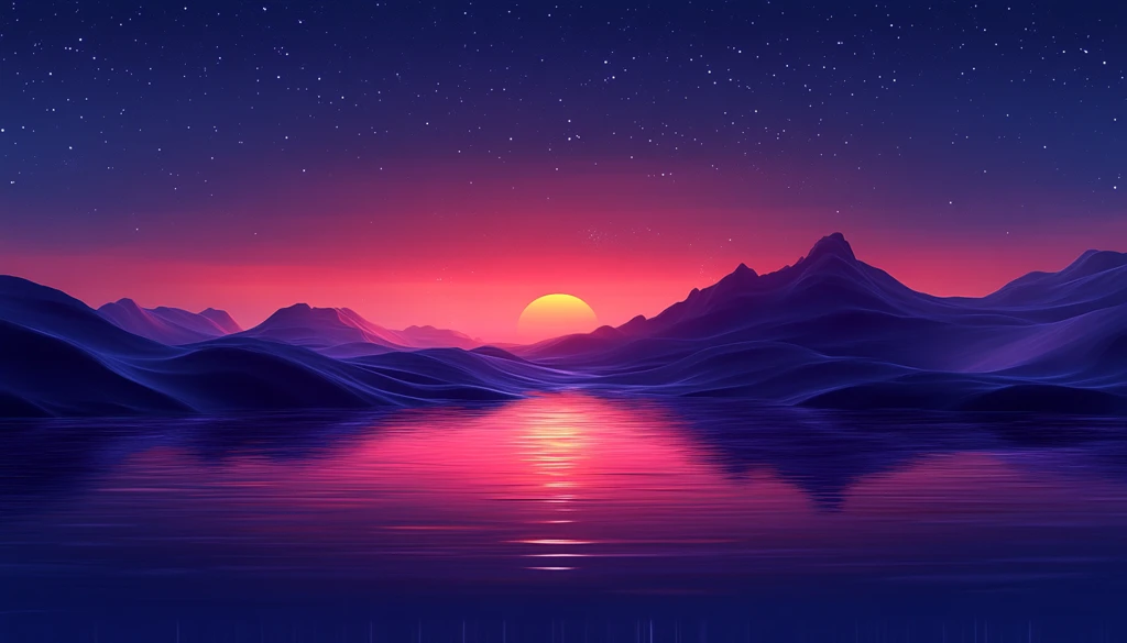 无尽沙丘日暮时