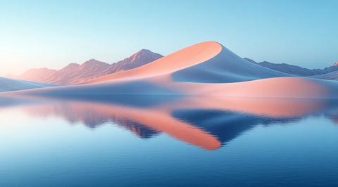 沙漠清晨水波纹