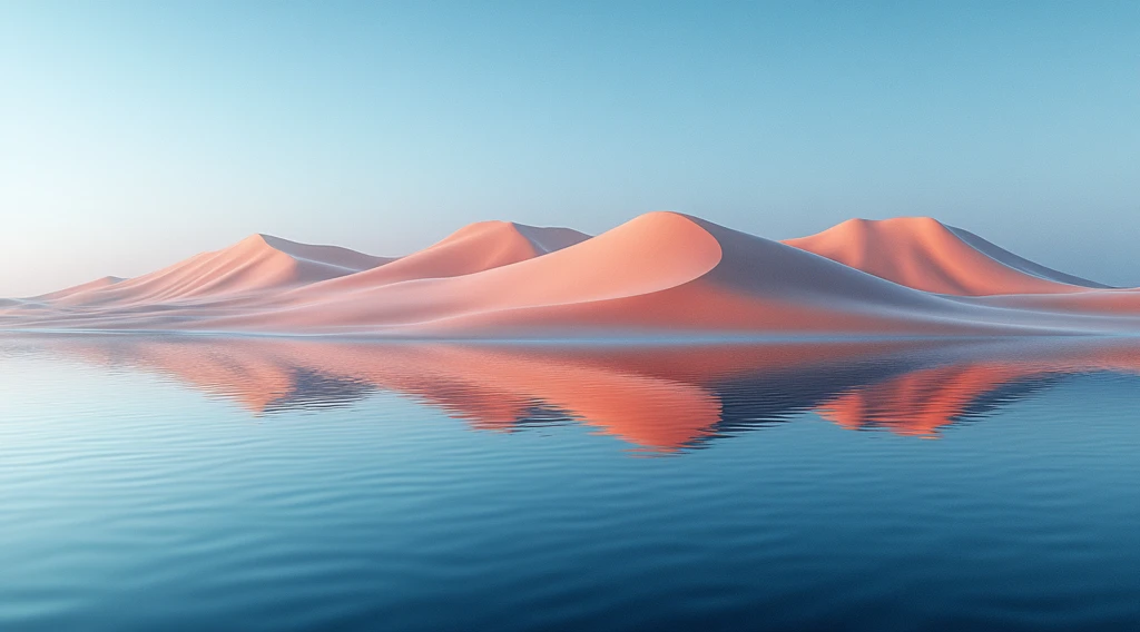 沙漠清晨水波纹