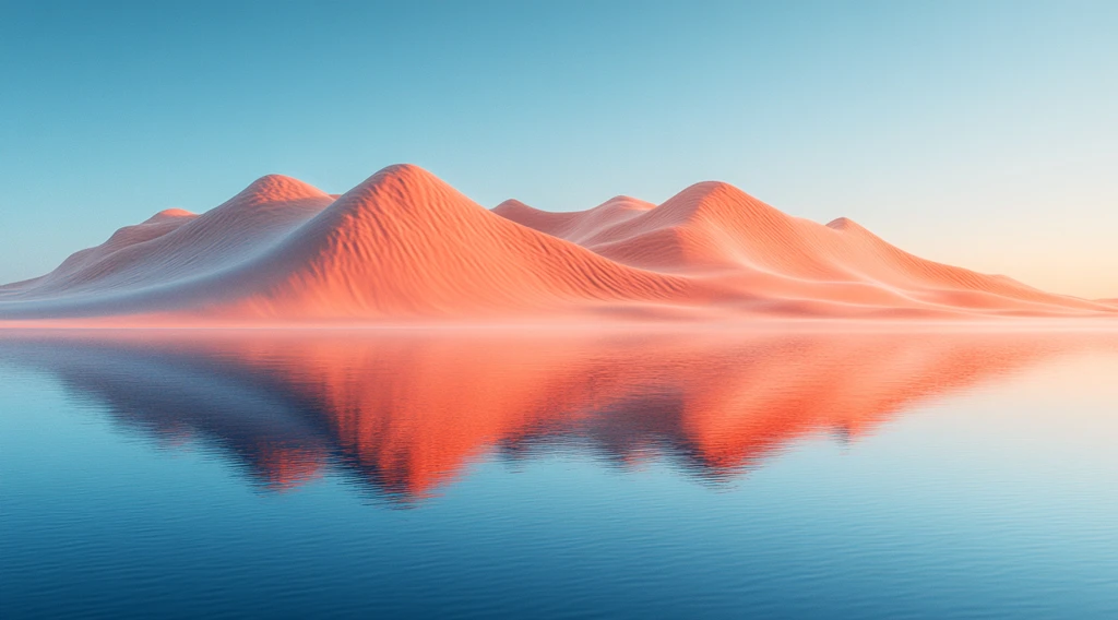 沙漠清晨水波纹