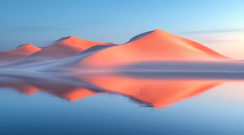 沙漠清晨水波纹