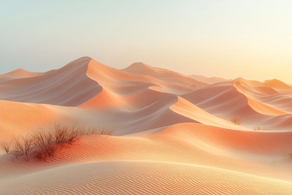 柔沙轻影映晴空