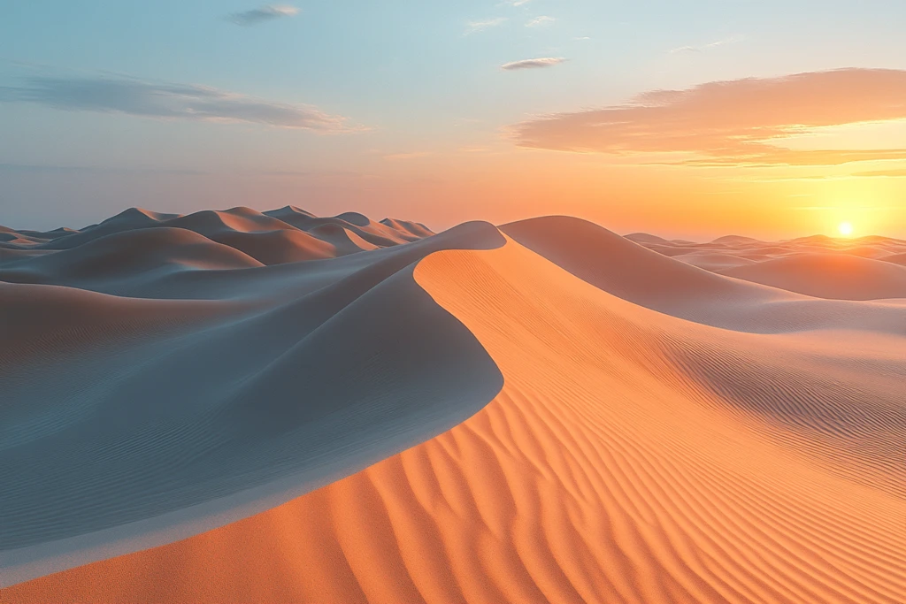 柔沙轻影映晴空