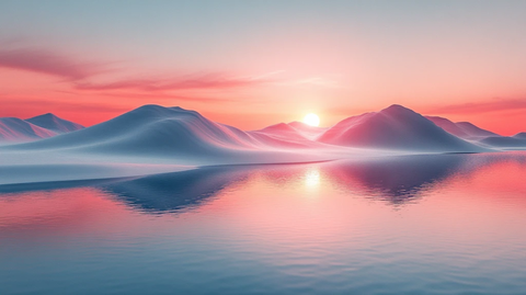 渐变水面曲线图