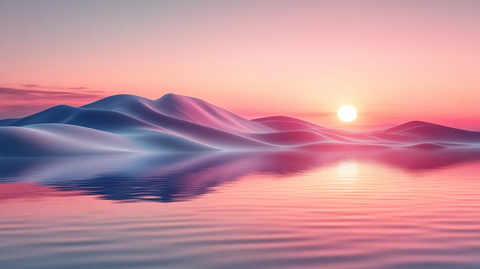 渐变水面曲线图