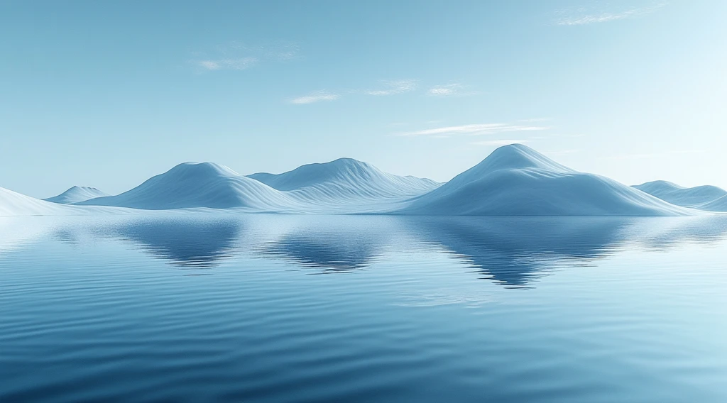 平静湖水与沙丘