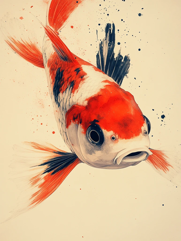 鱼形矢量抽象图