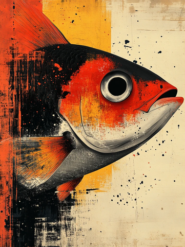 鱼形矢量抽象图