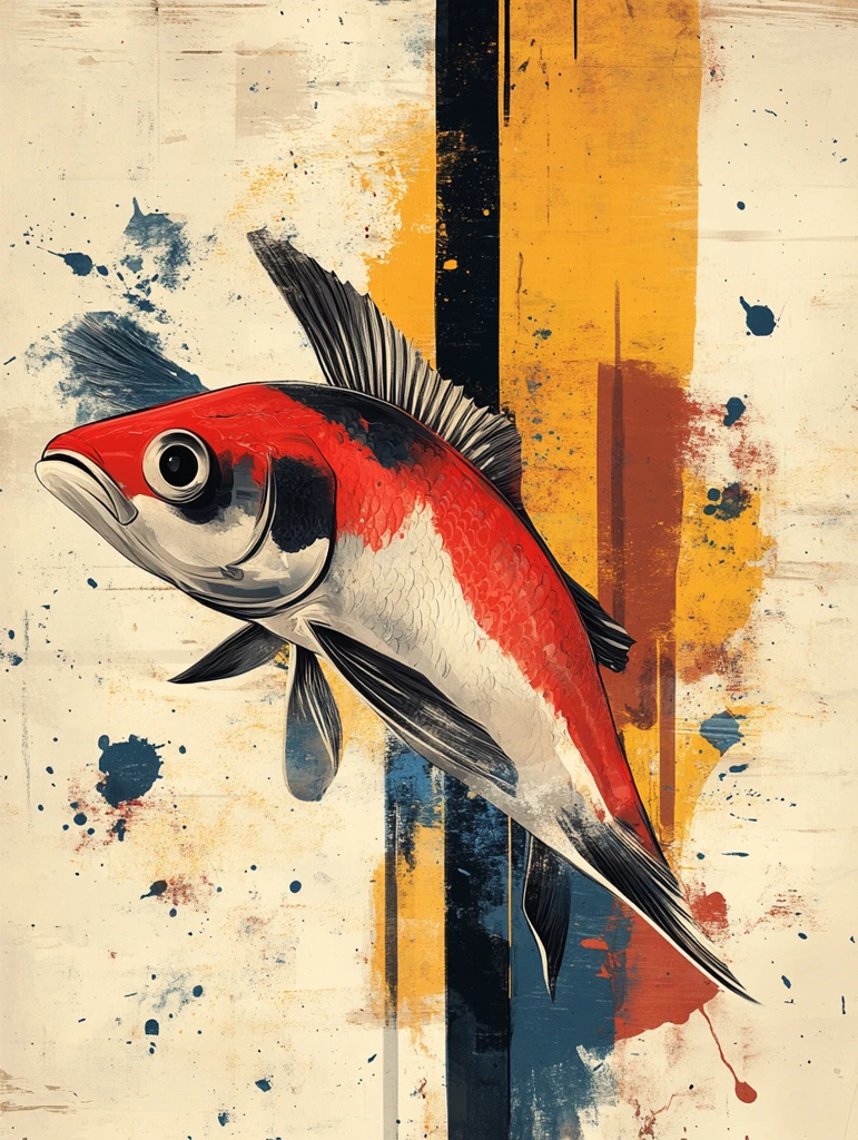 鱼形矢量抽象图