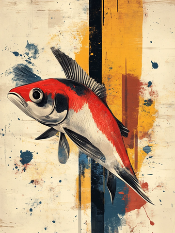 鱼形矢量抽象图