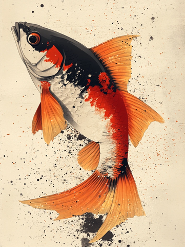 鱼形矢量抽象图