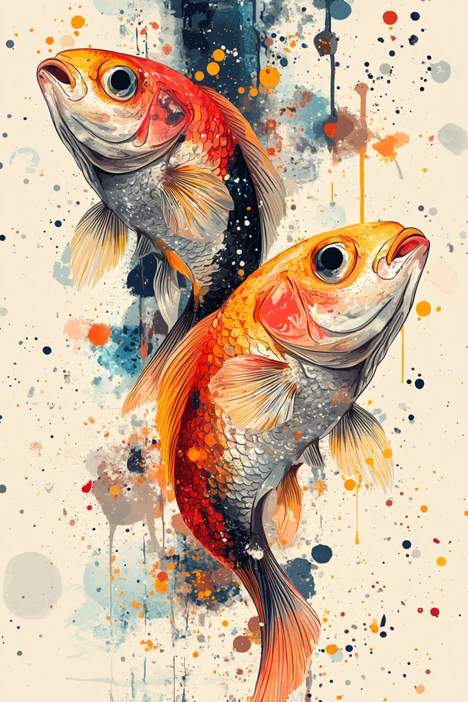 幻想鱼色彩插画