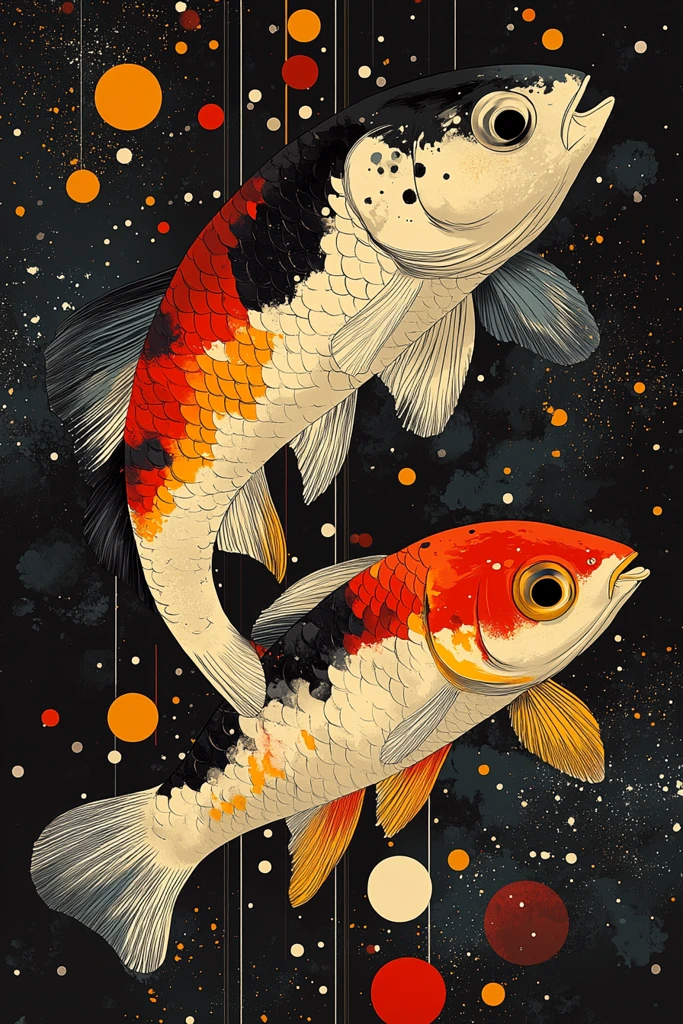 幻想鱼色彩插画